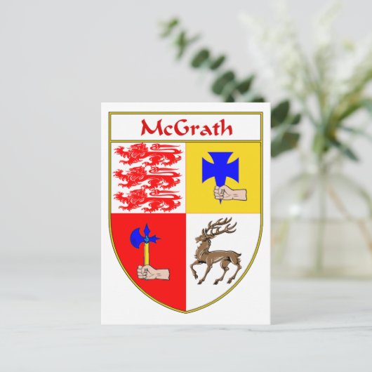Het wapen van McGrath / Family Crest Briefkaart (Staand voorkant)