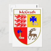 Het wapen van McGrath / Family Crest Briefkaart (Voorkant / Achterkant)