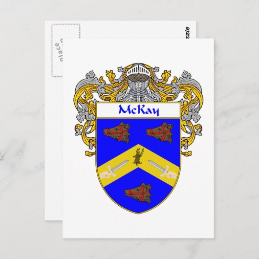 Het wapen van McKay (Mantled) Briefkaart (Voorkant / Achterkant)