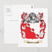 Het wapen van McWilliam (familiewapen) Briefkaart (Voorkant / Achterkant)