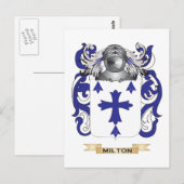 Het wapen van Milton (familiewapen) Briefkaart (Voorkant / Achterkant)
