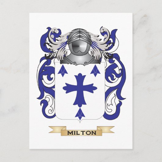 Het wapen van Milton (familiewapen) Briefkaart (Voorkant)