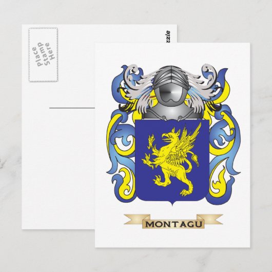 Het wapen van Montagu (familiewapen) Briefkaart (Voorkant / Achterkant)