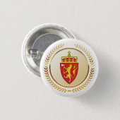 Het Wapen van Noorwegen Ronde Button 3,2 Cm (Voorkant /achterkant)