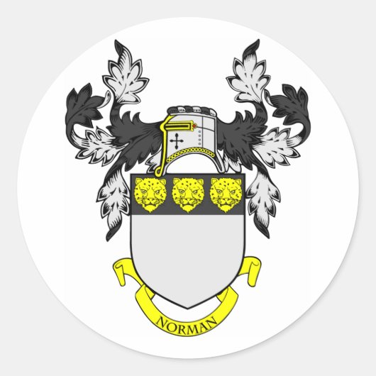 Het wapen van NORMAN Ronde Sticker (Voorkant)
