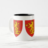 Het wapen van Oltenia Tweekleurige Koffiemok (Voorkant links)