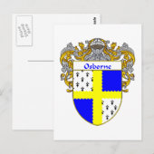 Het wapen van Osborne (Mantled) Briefkaart (Voorkant / Achterkant)