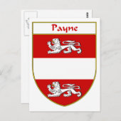 Het wapen van Payne / Family Crest Briefkaart (Voorkant / Achterkant)