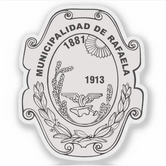 Het wapen van Rafaela (Santa Fe), Argentinië Sticker (Voorkant)