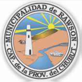 Het wapen van Rawson, Argentinië Sticker (Voorkant)