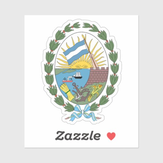 Het wapen van Rosario, Argentinië Sticker (Vel)