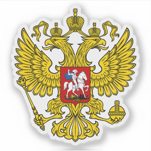 Het wapen van Rusland Sticker (Voorkant)