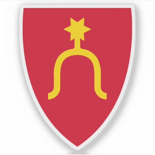 Het wapen van Rygge Sticker (Voorkant)