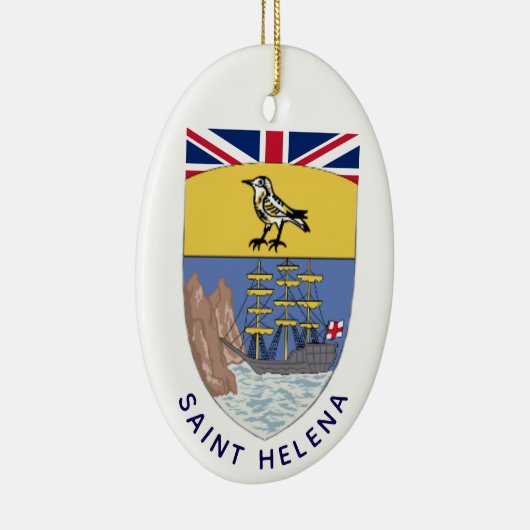 Het wapen van Saint Helena Keramisch Ornament (Rechts)
