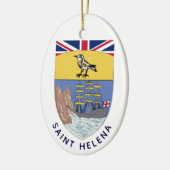 Het wapen van Saint Helena Keramisch Ornament (Links)