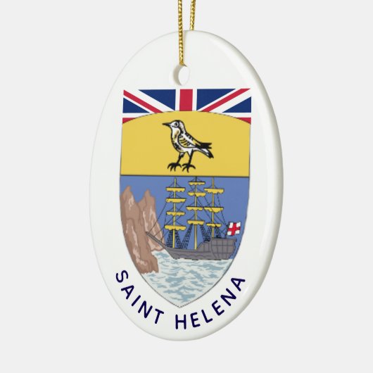 Het wapen van Saint Helena Keramisch Ornament (Links)
