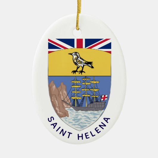 Het wapen van Saint Helena Keramisch Ornament (Voorkant)