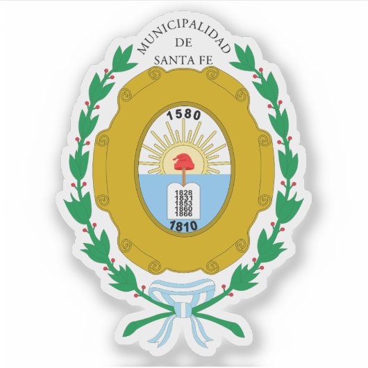 Het wapen van Santa Fe, Argentinië Sticker (Voorkant)