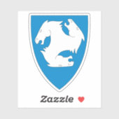 Het wapen van Ski Sticker (Vel)