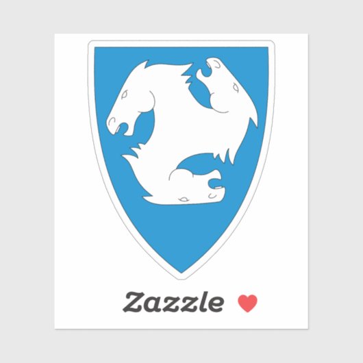 Het wapen van Ski Sticker (Vel)