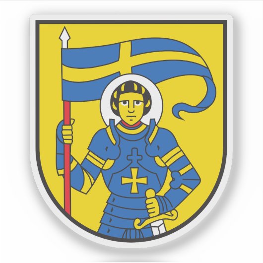 Het wapen van St. Moritz, Zwitserland Sticker (Voorkant)