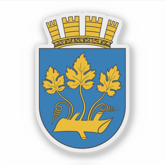 Het wapen van Stavanger Sticker (Voorkant)