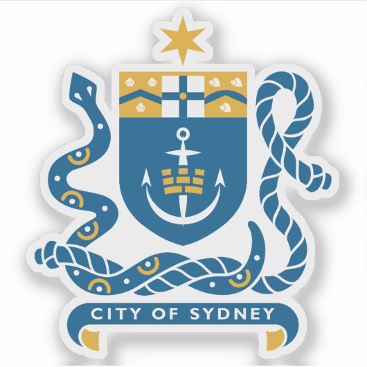 Het wapen van Sydney, Australië Sticker (Voorkant)