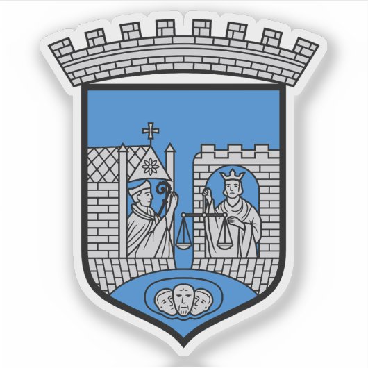 Het wapen van Trondheim Sticker (Voorkant)