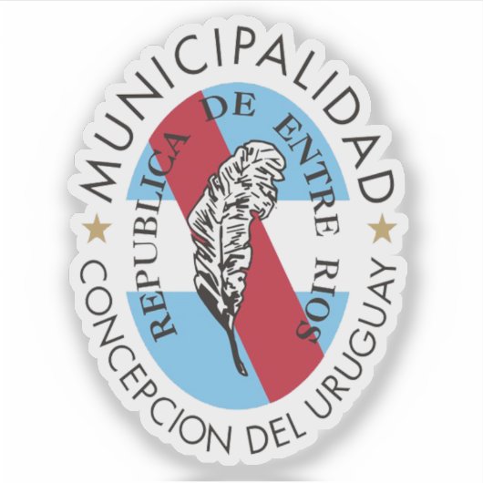 Het wapen van Uruguay Concepción del Uruguay Sticker (Voorkant)