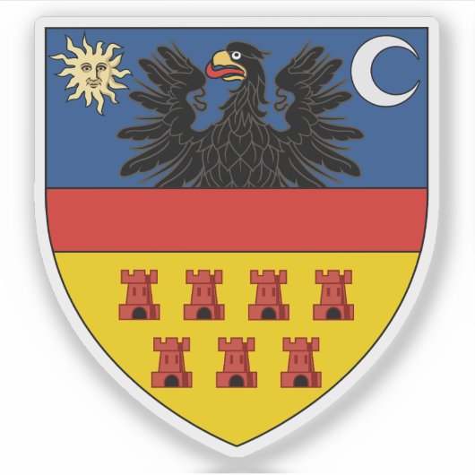 Het wapen van Zevenburgen Sticker (Voorkant)