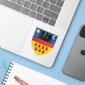 Het wapen van Zevenburgen Sticker (Laptop met iPhone)