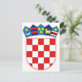 Het Wapenschild u Hrvatska van Kroatië Briefkaart (Staand voorkant)