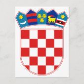 Het Wapenschild u Hrvatska van Kroatië Briefkaart (Voorkant)