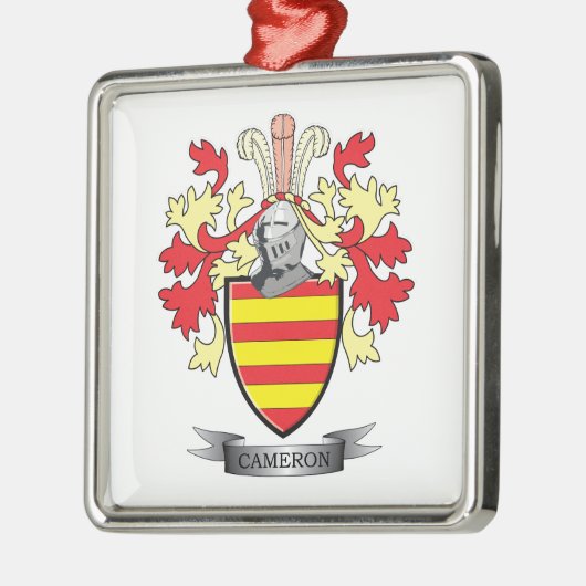 Het Wapenschild van Cameron Family Crest Metalen Ornament (Links)