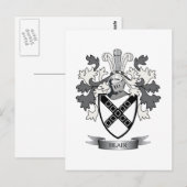 Het Wapenschild van CREST van de Familie van Blair Briefkaart (Voorkant / Achterkant)