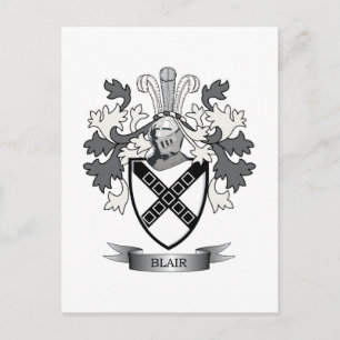 Het Wapenschild van CREST van de Familie van Blair Briefkaart