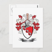 Het Wapenschild van CREST van de Familie van Briefkaart (Voorkant / Achterkant)