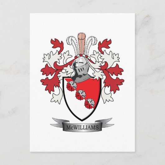 Het Wapenschild van CREST van de Familie van Briefkaart (Voorkant)