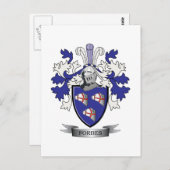 Het Wapenschild van CREST van de Familie van Briefkaart (Voorkant / Achterkant)
