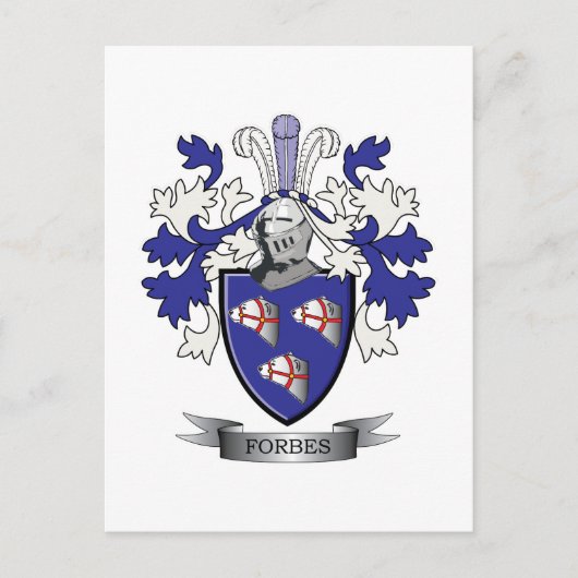 Het Wapenschild van CREST van de Familie van Briefkaart (Voorkant)