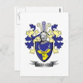 Het Wapenschild van CREST van de Familie van Briefkaart (Voorkant / Achterkant)