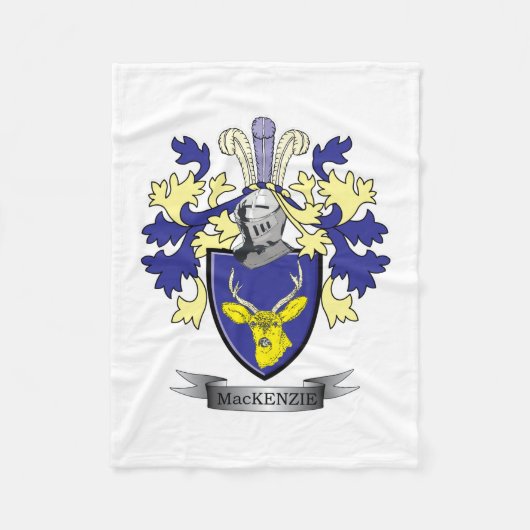 Het Wapenschild van CREST van de Familie van Fleece Deken (Voorkant)