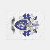 Het Wapenschild van CREST van de Familie van Fleece Deken (Voorkant (Horizontaal))