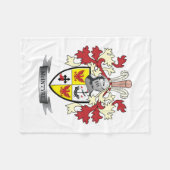 Het Wapenschild van CREST van de Familie van Fleece Deken (Voorkant (Horizontaal))