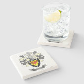 Het Wapenschild van CREST van de Familie van Stenen Onderzetter (Zijkant)