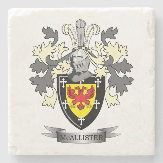 Het Wapenschild van CREST van de Familie van Stenen Onderzetter (Voorkant)