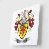Het Wapenschild van CREST van de Familie van Vierkante Klok (Hoek)