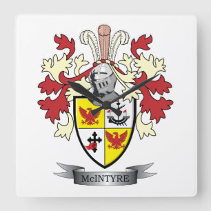 Het Wapenschild van CREST van de Familie van Vierkante Klok
