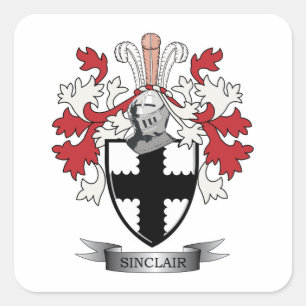 Het Wapenschild van CREST van de Familie van Vierkante Sticker