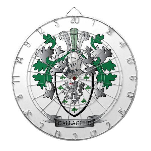 Het Wapenschild van Gallagher Dartbord (Voorkant)